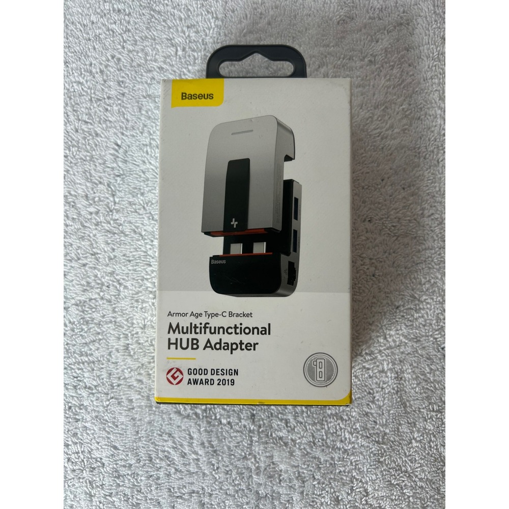 Baseus Armor Age Type-C Bracket Multifunctional HUB Adapter USB-C HDMI RJ45 Gray